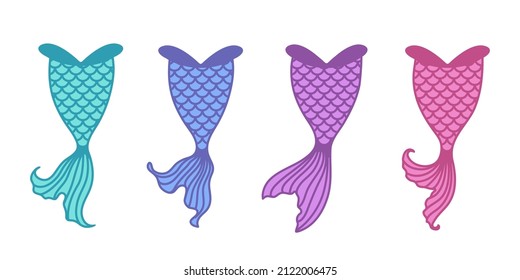 Underwater mermaid tail silhouette cute party decorations for girls