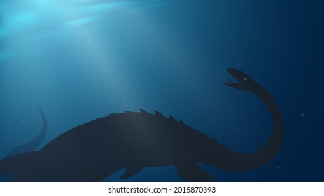 Underwater monster, Loch Ness monster or sea dinosaur