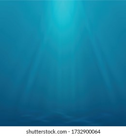 Underwater Ocean Background Blue Underwater Vector Stock Vector ...