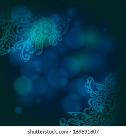 Underwater ocean doodle abstract  background