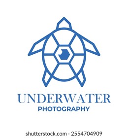 underwater ocean photography flat minimalist logo design