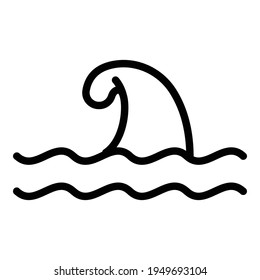 Underwater orca icon. Outline underwater orca vector icon for web design isolated on white background