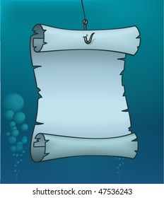 Underwater paper - vector illustration