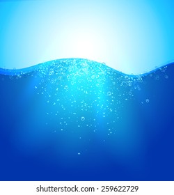 underwater part background vector illustration