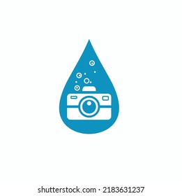 underwater photography icon, vector art.