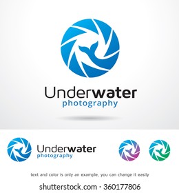 Underwater Photography Logo Template Design Vector