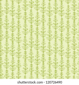 Underwater Plants Stripes Seamless Pattern Background