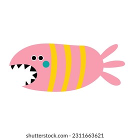 Underwater predator fish aquarium ocean vector. Printable worksheet page nursery childish activity playful character, fish, seashell, octopus, cute shark, starfish, crab, squid,