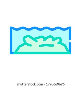 underwater reef color icon vector. underwater reef sign. isolated symbol illustration