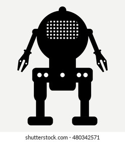 underwater robot, icon in flat style isolated on white background