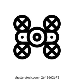 Underwater ROV. Editable stroke vector icon.