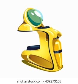 Underwater scooter isolated on a white background. Vector illustration.