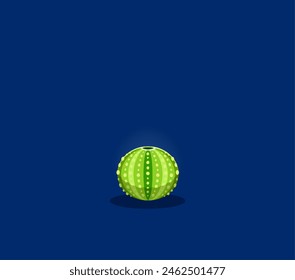 Underwater sea animals in font, undersea type of dot punctuation mark, cartoon vector. Ocean alphabet, undersea typeface and sea font of dot punctuation mark as underwater sea urchin or coral