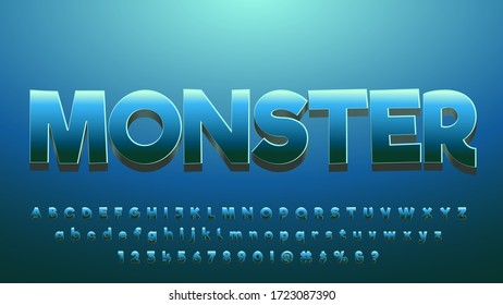 Underwater Sea Monster Alphabet Character Collection Set