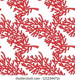 Underwater seamless coral pattern