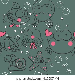 underwater seamless pattern