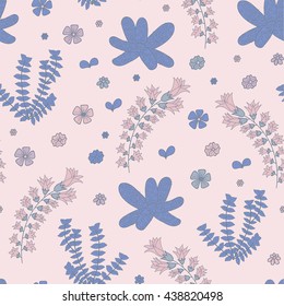 underwater seamless pattern with beautiful corals and seaweed.Hand drawn succulent seamless pattern