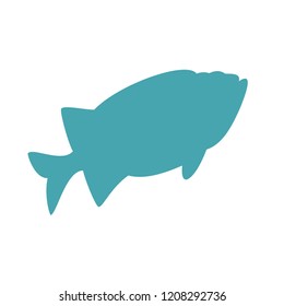 Underwater. Seascape with ocean coral reef, deep sea bottom and swimming under water. Undersea marine ocean life blue cartoon background, vector. Ocean fish
