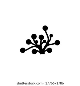 Underwater Seaweed. Aquatic Marine Algae Plant. Flat Vector Icon illustration. Simple black symbol on white background. Underwater Seaweed. Algae sign design template for web and mobile UI element