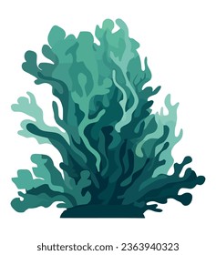 underwater seaweed design over white