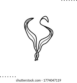 Unterwasseralgen-Vektorsymbol in Umrissen