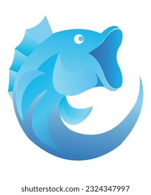 Underwater Serenity: A Vector Fish Illustration