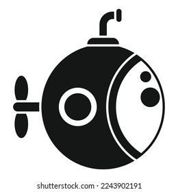 Underwater ship icon simple vector. Sea boat. Sub marine