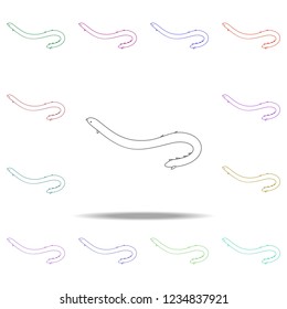underwater snake illustration. Element of sea animal for mobile concept and web apps. Thin line underwater snake illustration can be used for web and mobile. Premium icon on white background