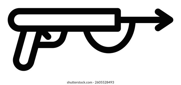 Underwater spear gun weapon vector icon. Editable stroke.