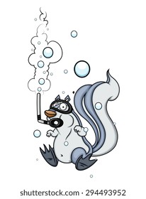 Underwater Squirrel Character