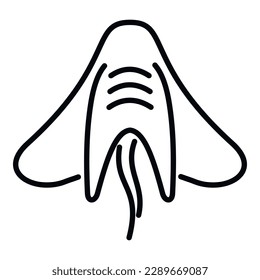 Underwater stingray icon outline vector. Ocean animal. Sea nature