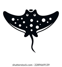 Underwater stingray icon simple vector. Ocean animal. Sea nature