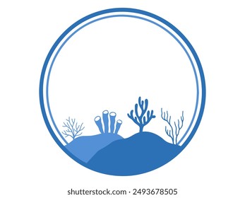 Underwater Summer Frame Background Illustration