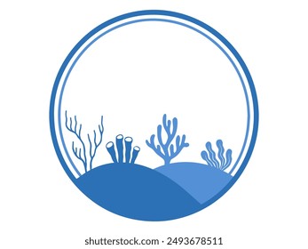 Underwater Summer Frame Background Illustration