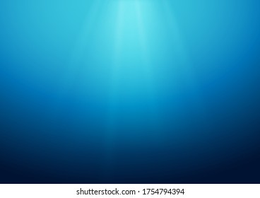 underwater and surface light background, blue and dark blue ocean