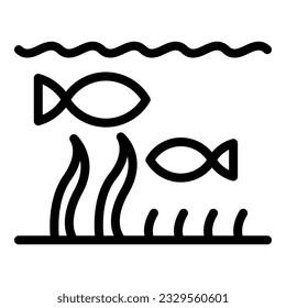 Underwater travel icon outline vector. Eco nature. People trip