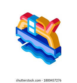 underwater tube icon vector. isometric underwater tube sign. color isolated symbol illustration