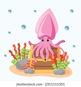 underwater vector illustration cartoon design