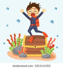 underwater vector illustration cartoon design