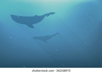 Underwater vector Scene