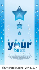 underwater vector template with stars