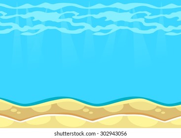 Underwater vector world background