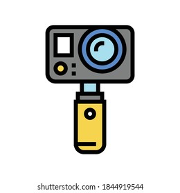 underwater video camera color icon vector. underwater video camera sign. isolated symbol illustration