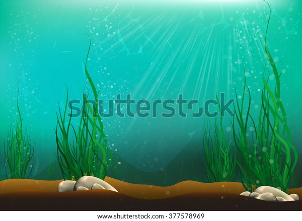 Underwater View Stock Vector (Royalty Free) 377578969 | Shutterstock