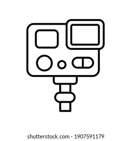 Underwater waterproof camera line icon