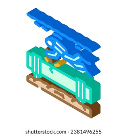 underwater welding ship isometric icon vector. underwater welding ship sign. isolated symbol illustration