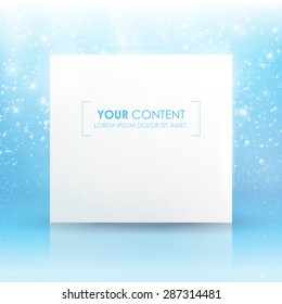 Underwater White Board Vector Illustration