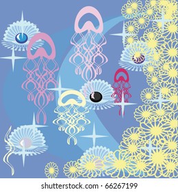 Underwater world. Abstract background