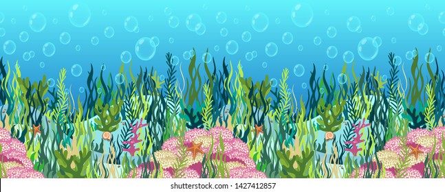 Underwater world background 