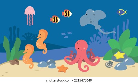 Unterwasserwelt am Meeresboden